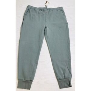 Fundamental Coast Sweatpants Mens 38x29 Green Andy Drawstring Tapered Fleece New